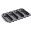 Outlet Gifi Moule à mini baguette perforé acier noir 33,6x22xH3cm