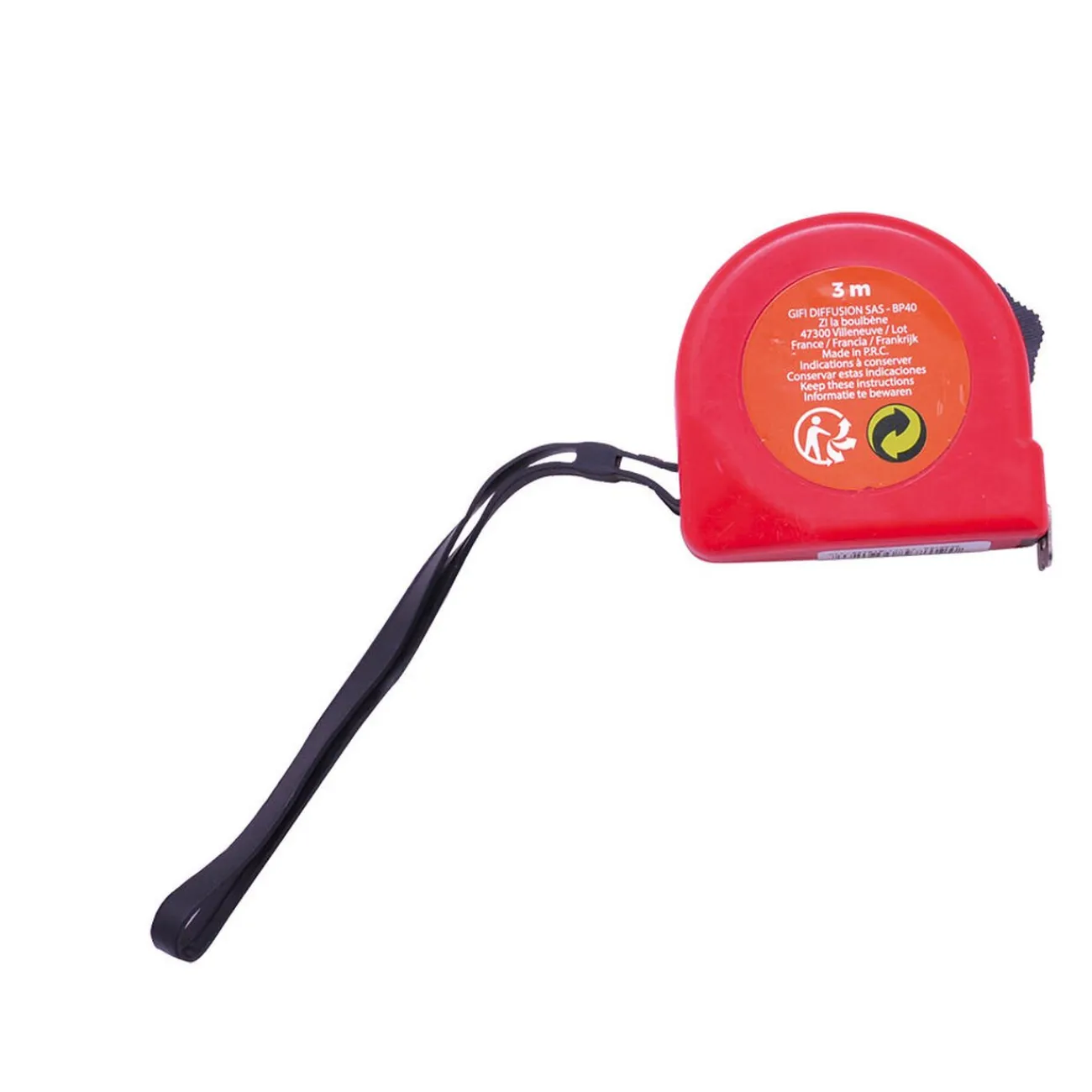 Gifi Outils Bricolage^Mètre en plastique rouge L 3m