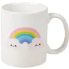 Sale Gifi Mug blanc motif arc-en-ciel