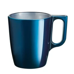 Sale Gifi Mug en verre trempé Luminarc flashy bleu pétrôle 50 cl