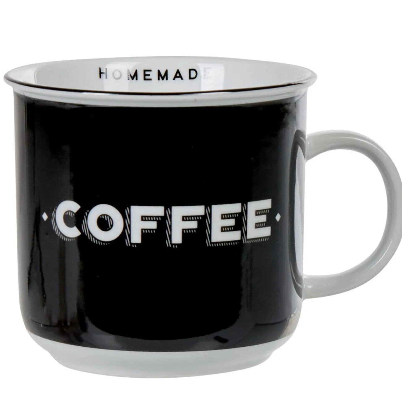 Sale Gifi Mug noir inscription coffee blanc collection Bakery