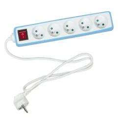 Gifi Accessoires Électriques^Multiprise avec housse silicone bleue
