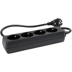 Gifi Accessoires Électriques^Multiprise noire 4 prises