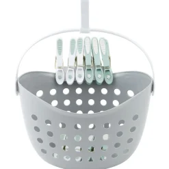 Gifi Entretien Du Linge|Panier avec 12 pinces à linge gris