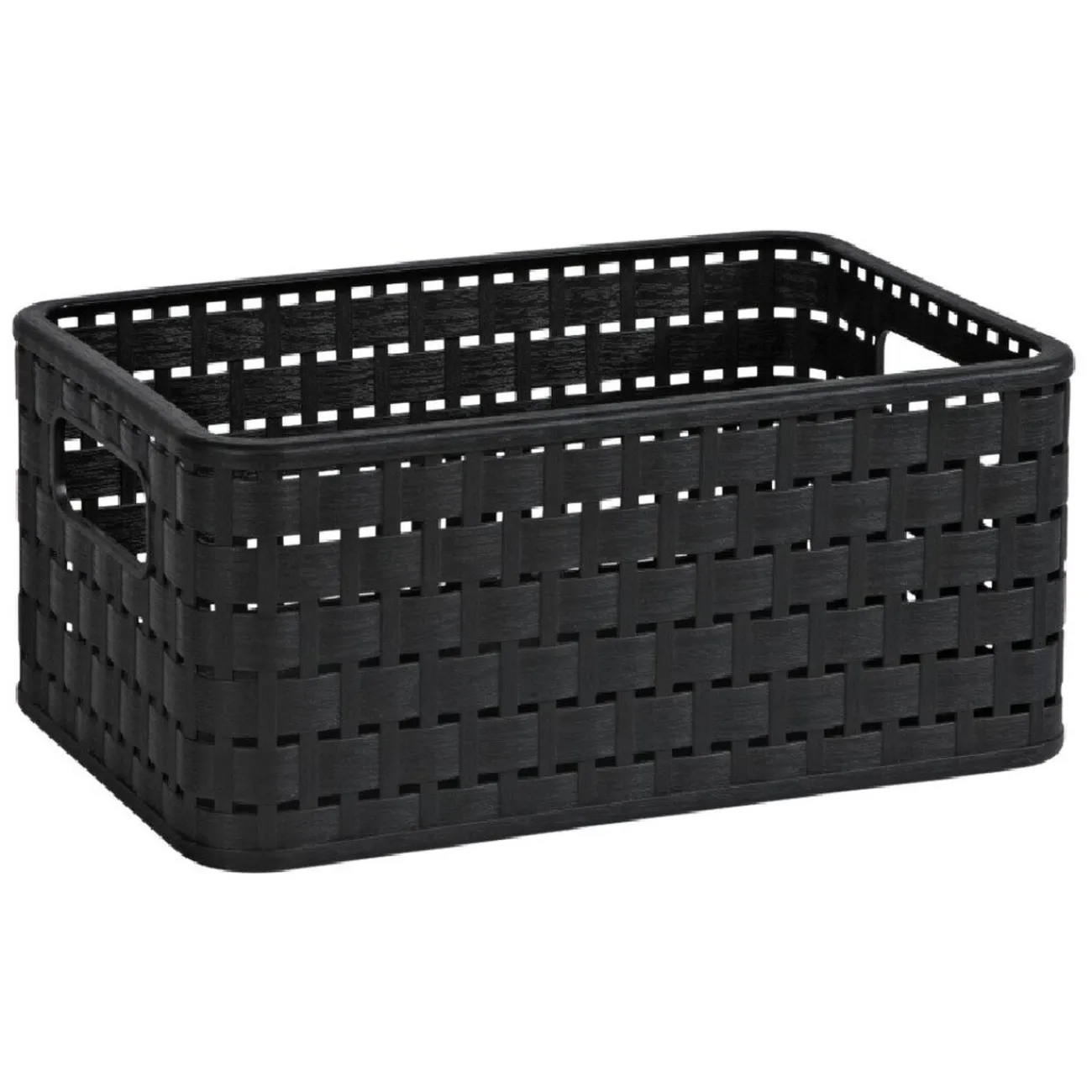 Gifi Entretien Du Linge|Panier avec poignées design rotin noir 6 L