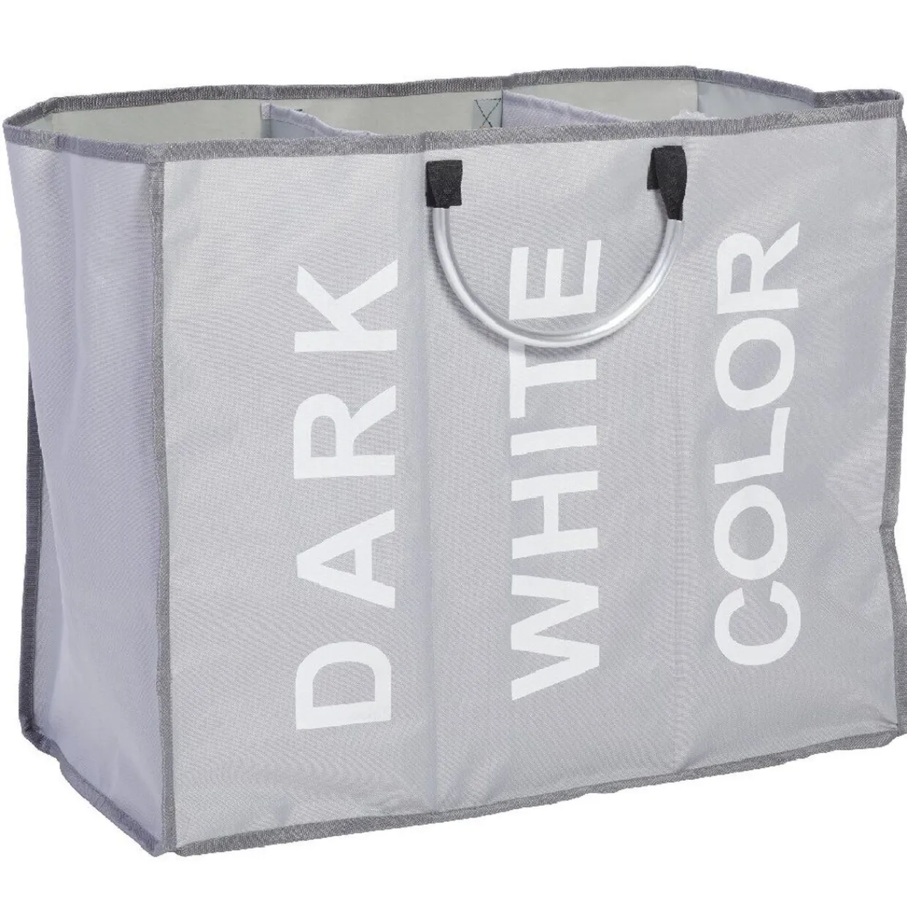 Gifi Entretien Du Linge|Panier à linge 3 compartiments gris