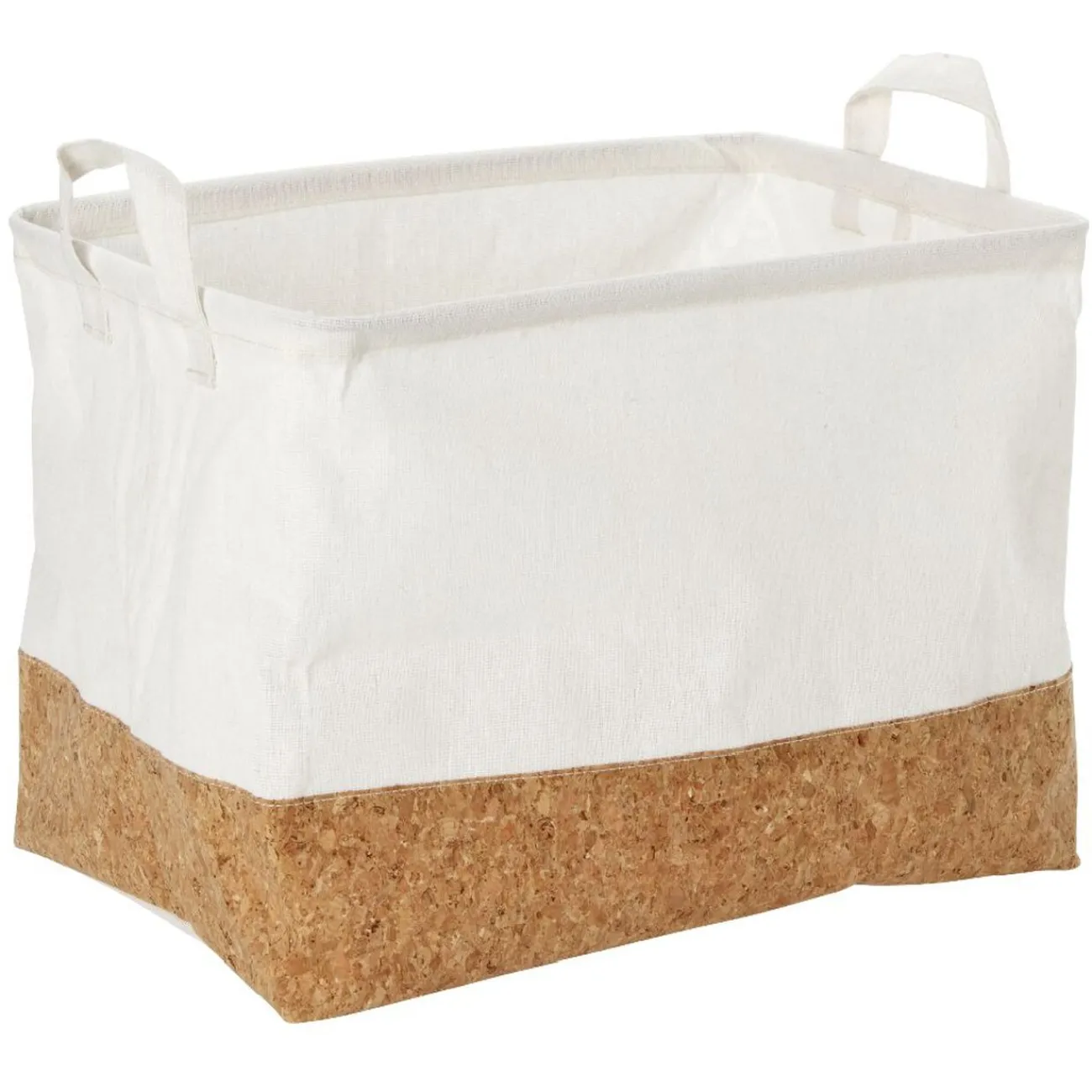 Gifi Entretien Du Linge|Panier à linge rectangulaire en coton blanc