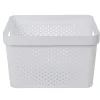 Gifi Entretien Du Linge|Panière bac de rangement 17 L blanc