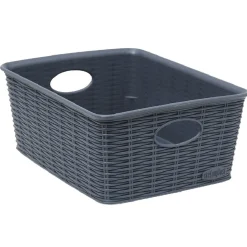 Gifi Entretien Du Linge|Panière bleue effet tressé 3,5 L