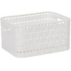 Gifi Entretien Du Linge|Panière de rangement blanche effet tressé 2 L