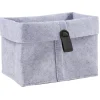 Gifi Rangement|Panière de rangement feutrine gris 19x13xH18cm