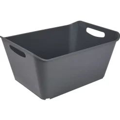 Gifi Entretien Du Linge|Panière de rangement grise 18 L