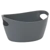 Gifi Entretien Du Linge|Panière de rangement ovale plastique gris