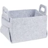 Gifi Entretien Du Linge|Panière en feutrine gris