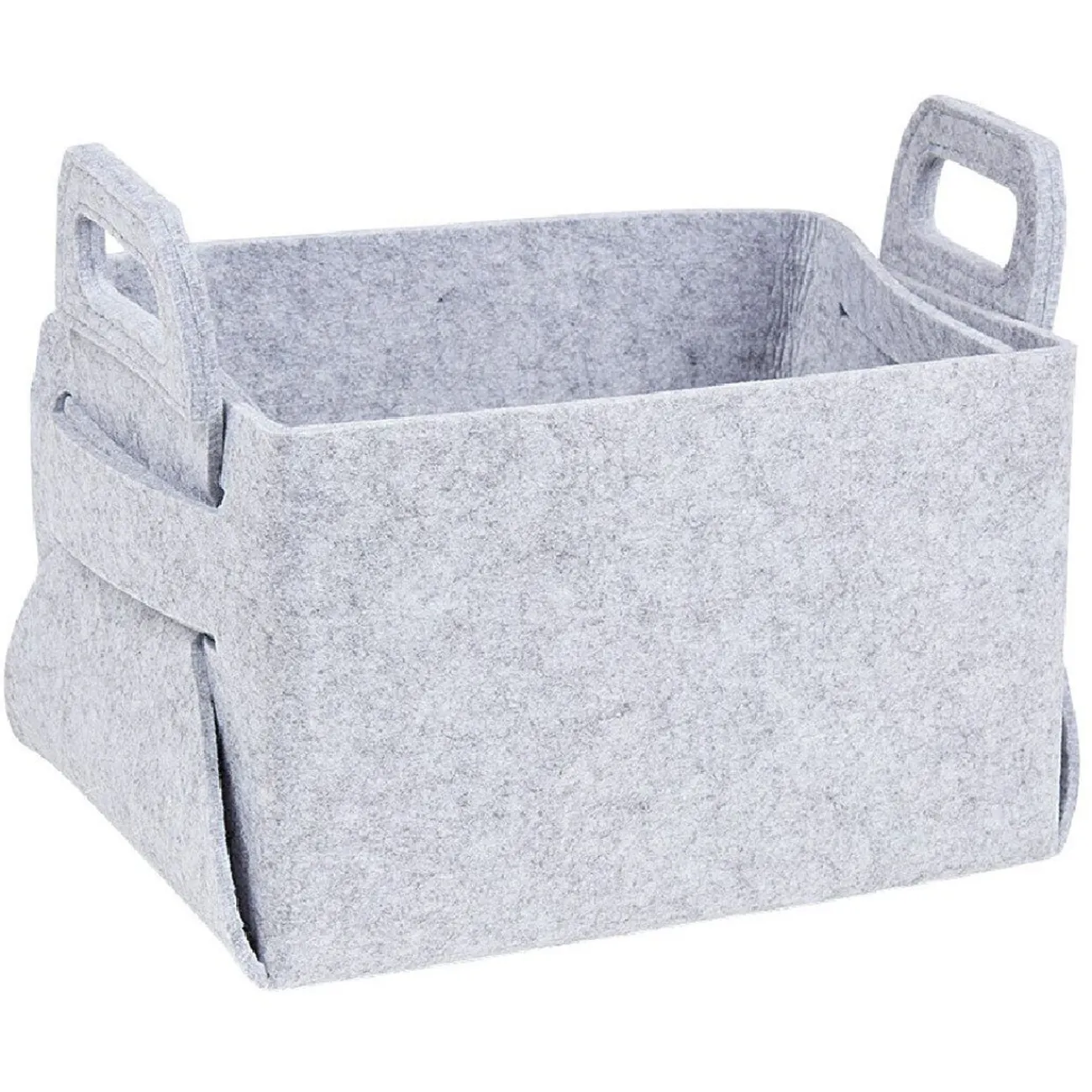 Gifi Entretien Du Linge|Panière en feutrine gris