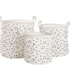 Gifi Entretien Du Linge|Panière à linge blanche à motifs x3