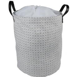Gifi Entretien Du Linge|Panière à linge canvas noir et blanc