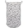 Gifi Entretien Du Linge|Panière à linge 75L blanc tacheté noir Ø40xH60cm
