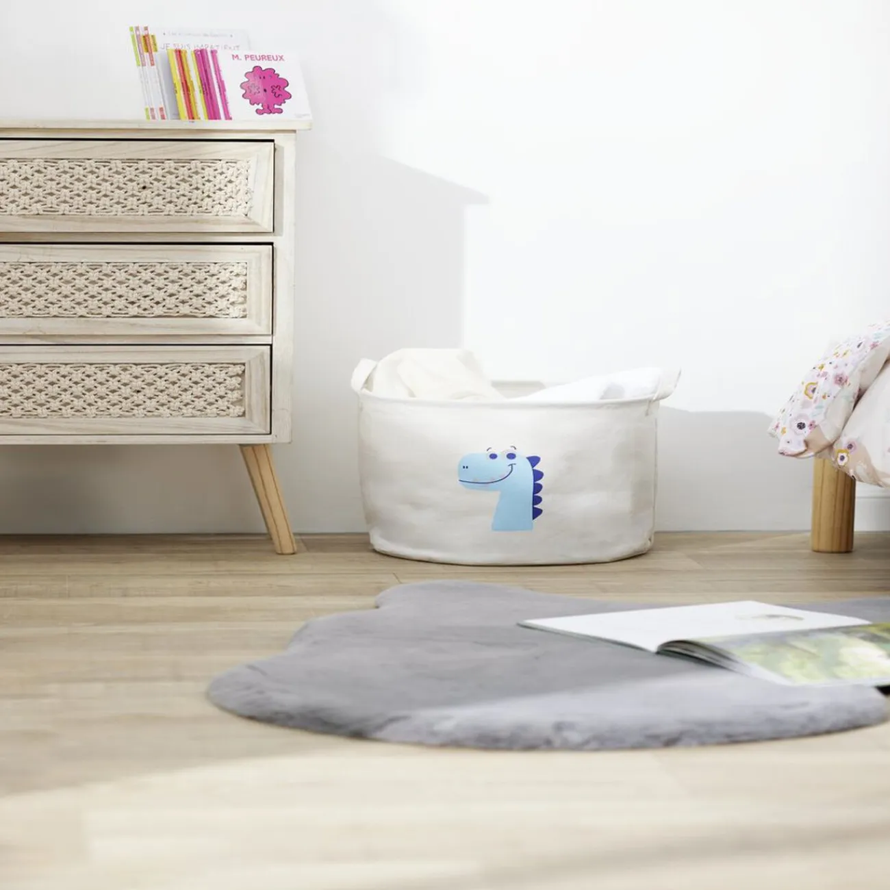 Gifi Entretien Du Linge|Panière à linge licorne en toile Ø30xH25cm
