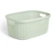Gifi Entretien Du Linge|Panière à linge 32L 52x23x37,2cm plastique vert
