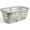 Gifi Entretien Du Linge|Panière à linge rectangulaire 31,5L 59x24xH39,5cm plastique gris