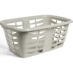 Gifi Entretien Du Linge|Panière à linge rectangulaire 31,5L 59x24xH39,5cm plastique gris