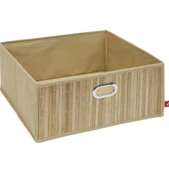 Gifi Aménagement Salle De Bain^Panière pliable en bambou - 31x31xH14,3 cm