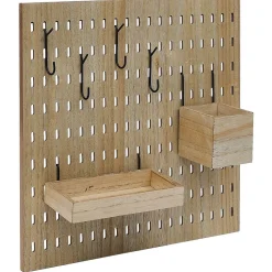 Gifi Rangement|Panneau perforé avec accesoires de rangement 40x10xH40cm