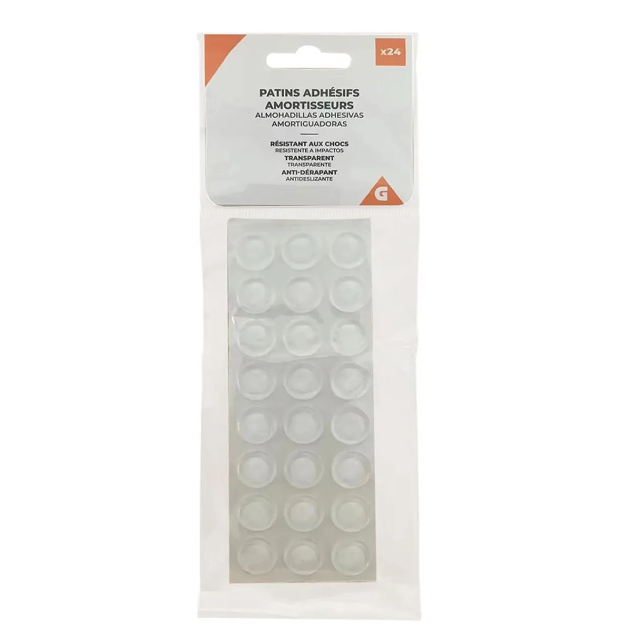 Gifi Quincaillerie^Patin amortisseur transparent adhésif x24