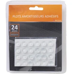 Gifi Quincaillerie^Patin amortisseur transparent adhésif x24