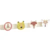 Gifi Rangement|Patère bois tête d'animaux pour enfant 4 crochets 55x8,5xH4,8cm
