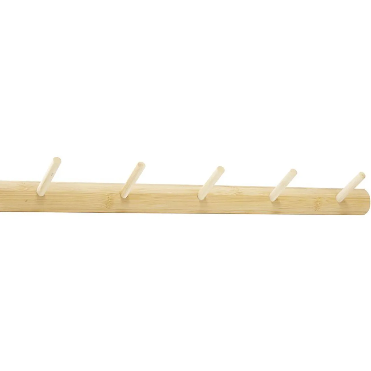 Gifi Rangement|Patère en bambou 5 crochets L50cm