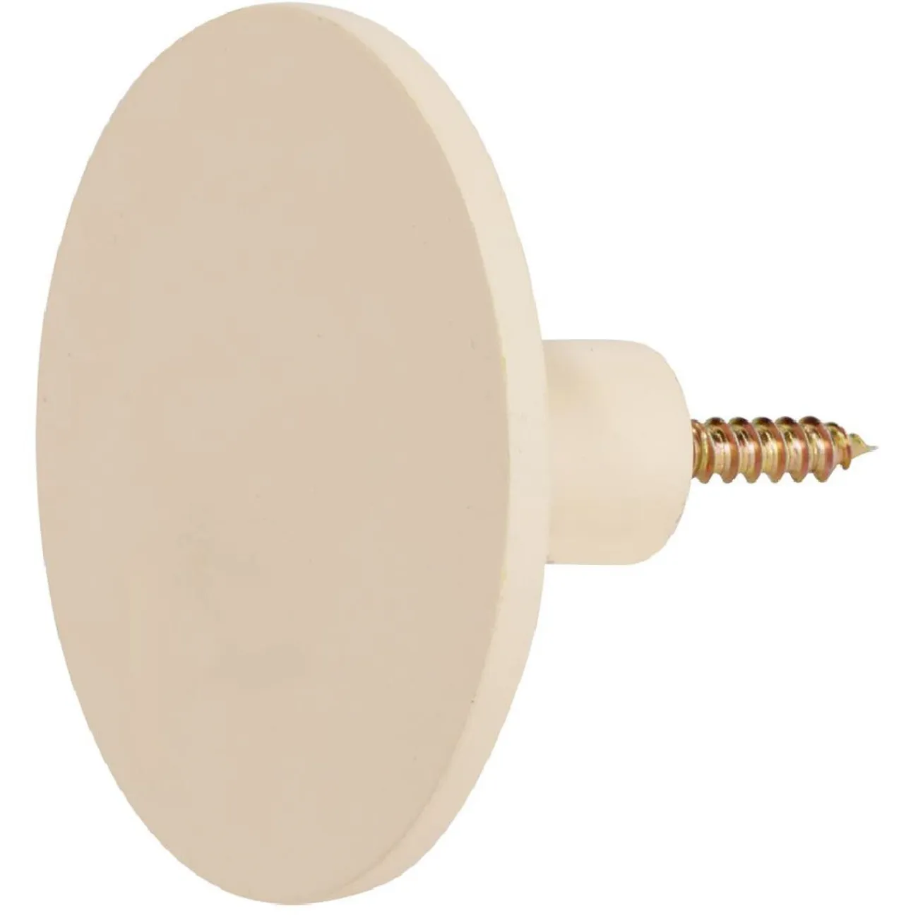Gifi Rangement|Patère murale ronde beige polyrésine Ø8cm