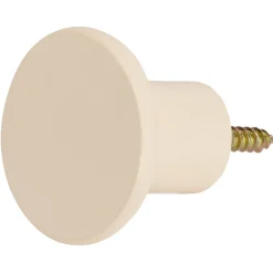 Gifi Rangement|Patère murale ronde blanc crème polyrésine Ø5cm