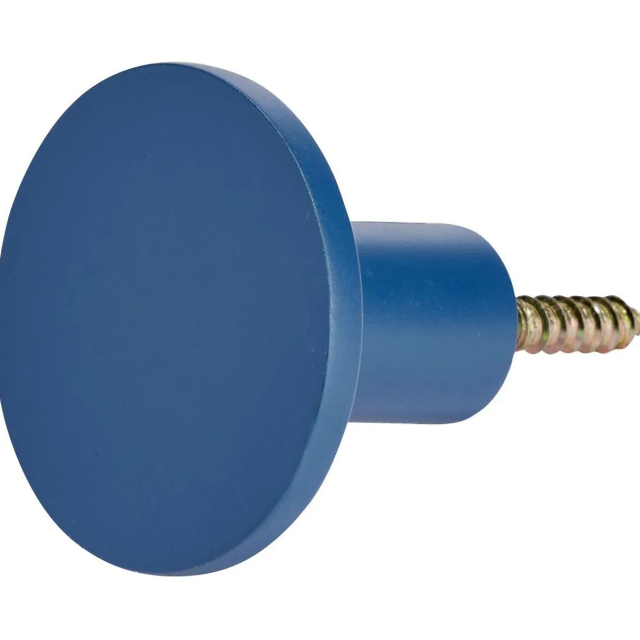 Gifi Rangement|Patère murale ronde bleu polyrésine Ø5cm