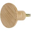 Gifi Rangement|Patère murale ronde imitation bois polyrésine Ø5cm