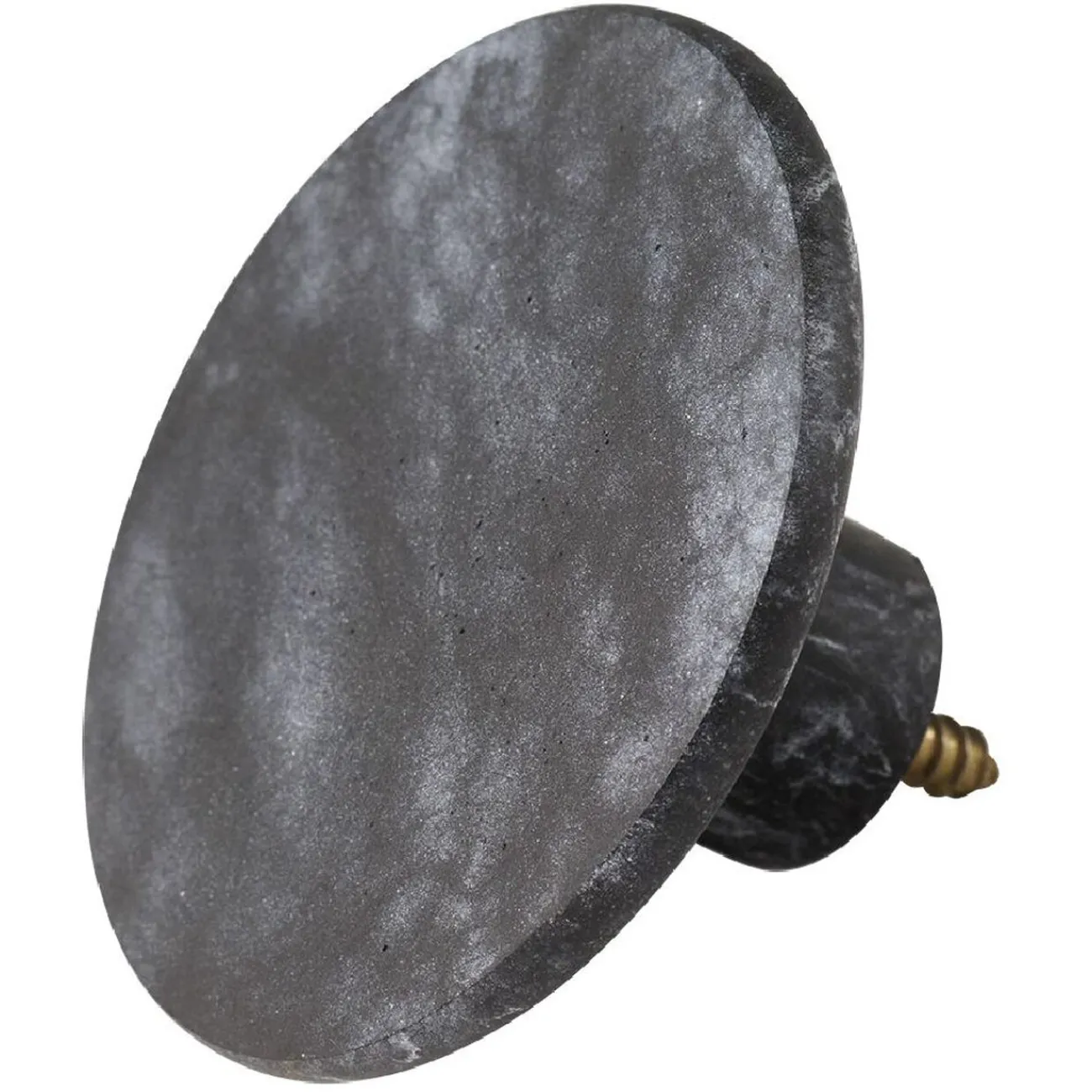 Gifi Rangement|Patère murale ronde imitation marbre noir polyrésine Ø8cm
