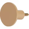 Gifi Rangement|Patère murale ronde marron clair polyrésine Ø5cm