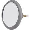 Gifi Rangement|Patère murale ronde miroir avec contour gris Ø10cm