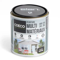 Gifi Peinture^Peinture C'DÉCO tous supports 500ml noir satiné