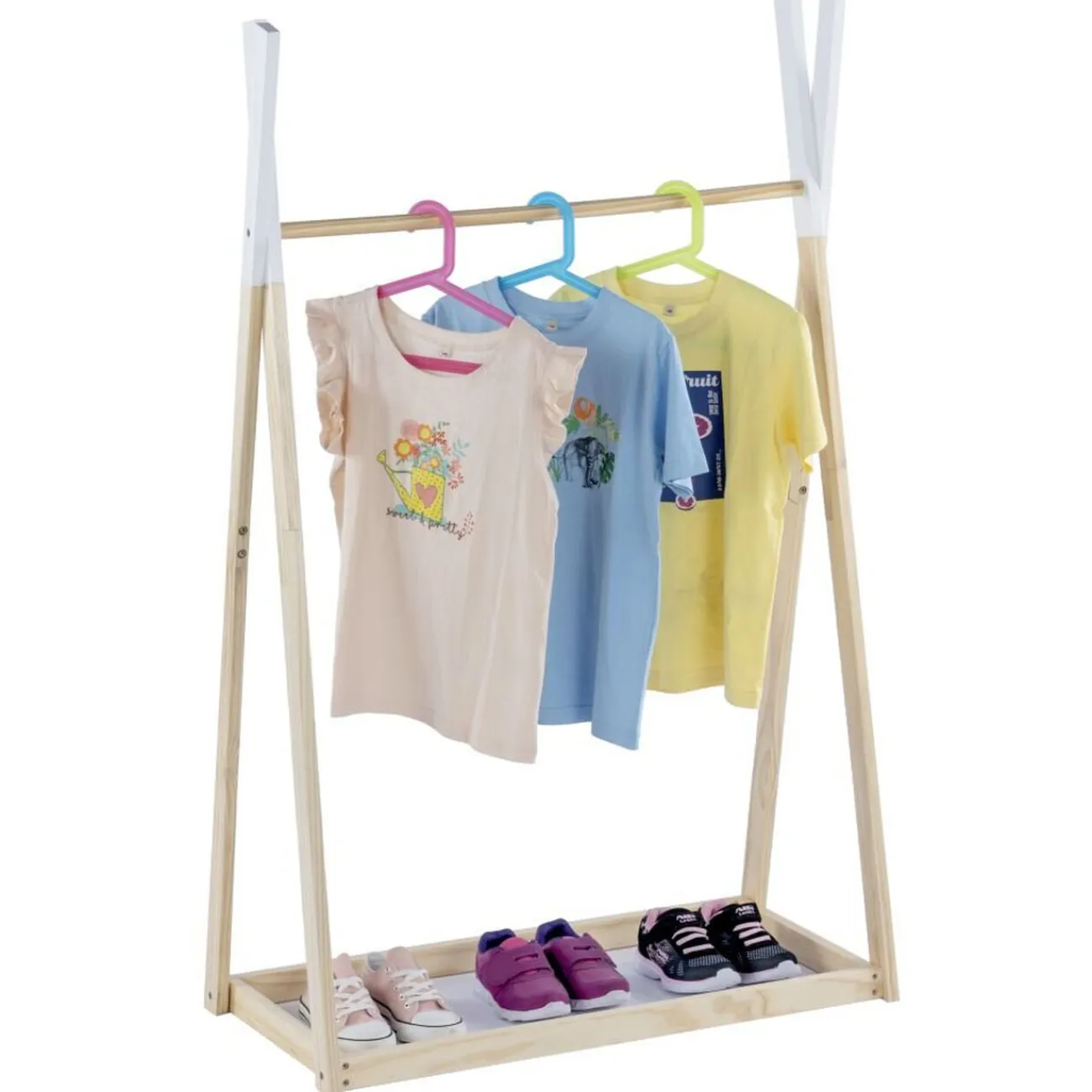 Gifi Rangement|Penderie enfant en bois 78,5x39xH126cm