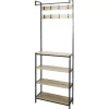 Gifi Rangement|Penderie 8 patères et 4 étagères 68x23x180cm