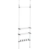 Gifi Rangement|Penderie télescopique métal blanc et noir