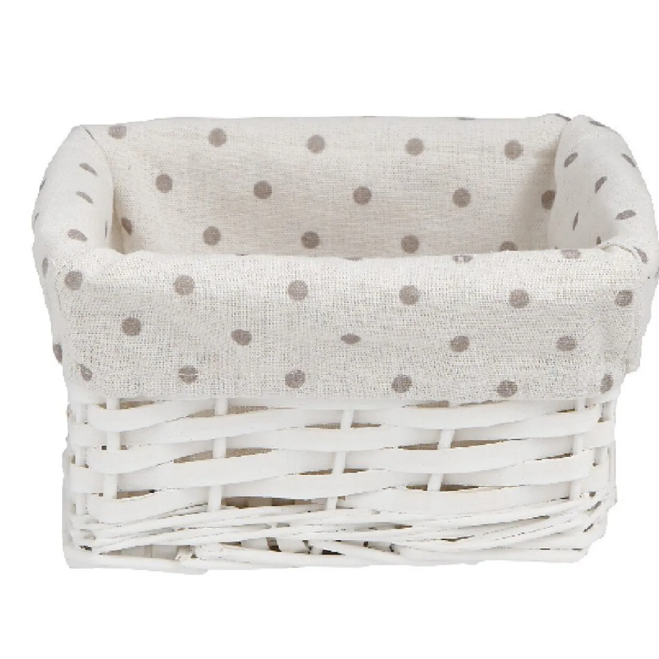 Gifi Rangement|Petit panier de rangement osier tressé blanc