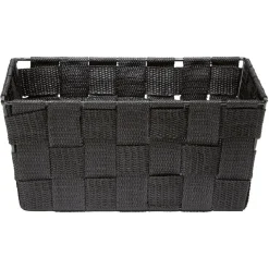 Gifi Rangement|Petit panier noir effet tressé