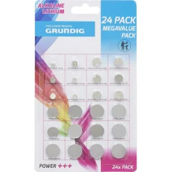 Gifi Pile^Pile bouton alcaline lithium Grundig 24 pièces