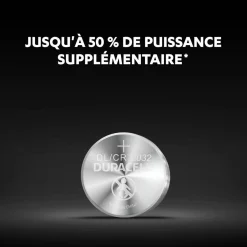 Gifi Pile^Pile bouton Duracell spécial lithium CR2032/DL2032 - Lot de 2