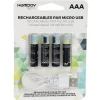 Gifi Pile^Pile rechargeable USB x4