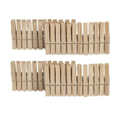 Gifi Entretien Du Linge|Pince à linge bambou naturel x48
