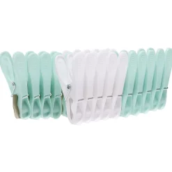 Gifi Entretien Du Linge|Pince à linge bleu opaque blanc x20